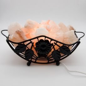 Himalayan Salt Lamp - Iron Fruit Basket