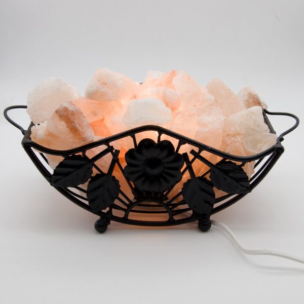 Himalayan Salt Lamp - Iron Fruit Basket