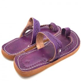 Light Purple Woman Sandal - 100% Leather - Arijwani Model