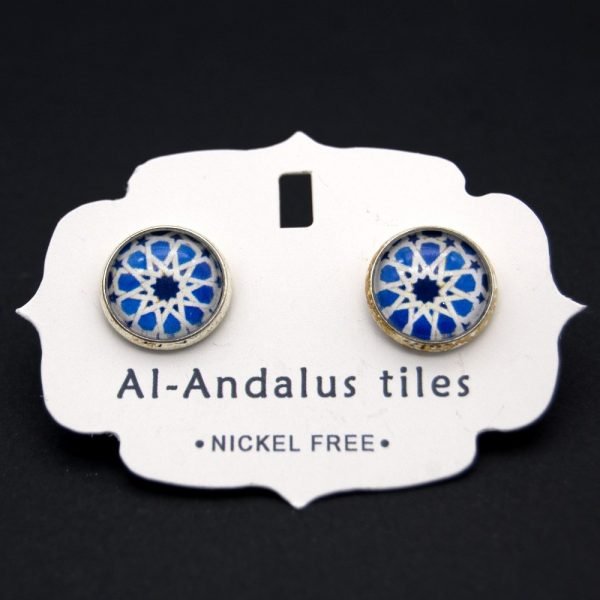 Button Earrings - Inspired by the Alhambra - Al-Andalus Tiles - Iznain Model