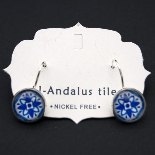 Button Earrings - Inspired by the Alhambra - Al-Andalus Tiles - Zahra model