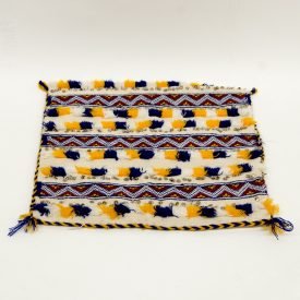 Berber Cushion Cover - Vintage Style - 40cm x 46cm - Multicolor-White Background