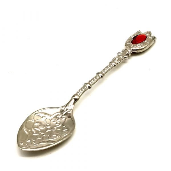 Metal Spoon - Nickel Plated - Color Decorative Resin - Fidda Model