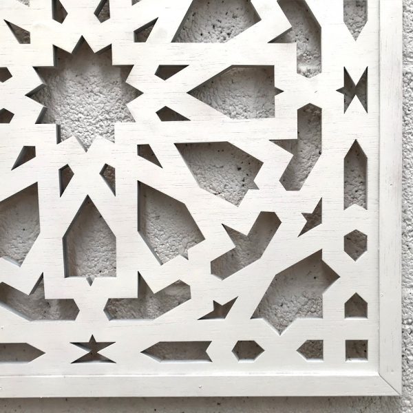 ARABIC CELOSIA FRAME - ALHAMBRA DESIGN - WHITE COLOR 160cm x 100cm x 1cm