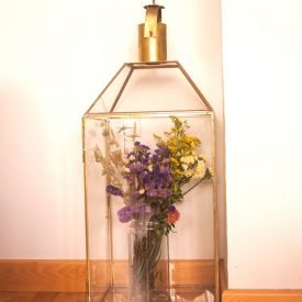Vintage Glass and Brass Lantern - Munawar Model