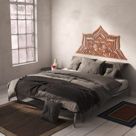 Mandala Bed Headboard 160 cm - Wood - Tibet Model
