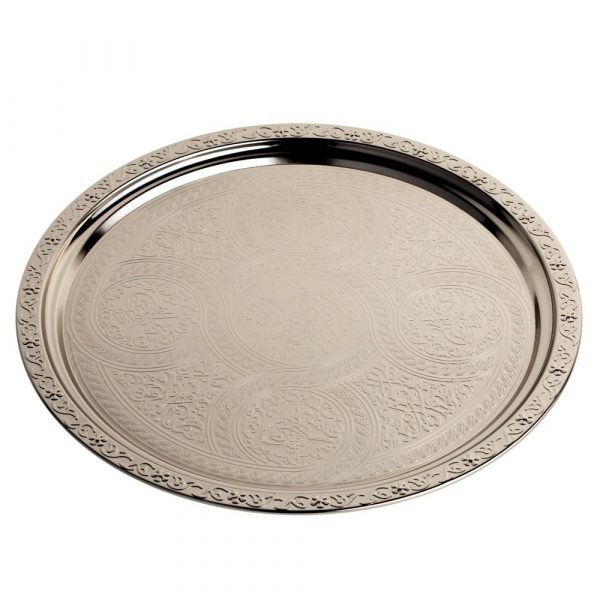 Engraved Tea Tray 35 cm - DELUXE Quality - Ottoman Model