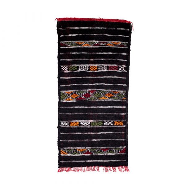 Berber Wool Tapestry - Kilim Aswad - 120 x 52 cm
