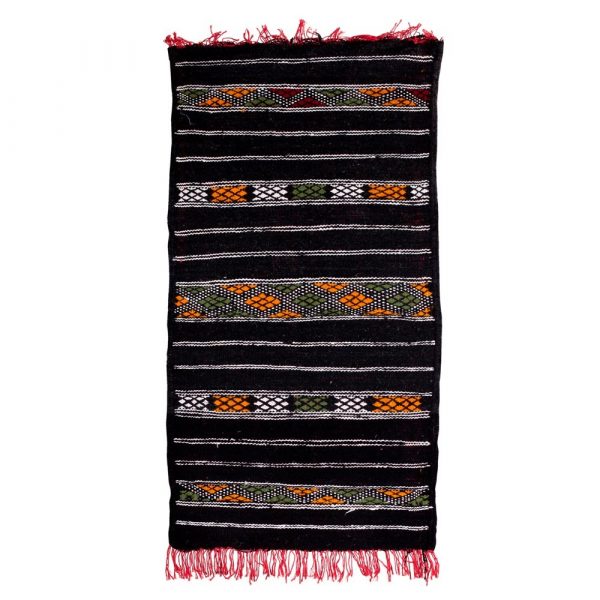 Berber Wool Tapestry - Kilim Aswad - 100 x 52 cm
